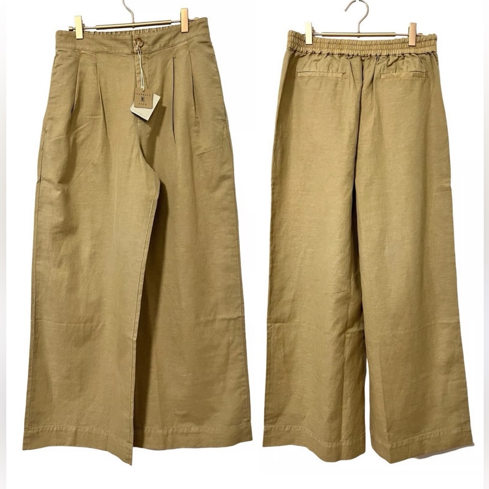 Faherty Tan Wide Leg Pants